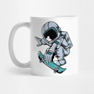 Astronaut Skateboard Jump Mug